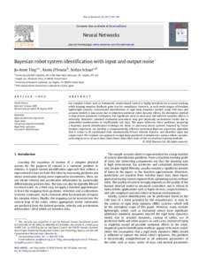 Bayesian robot system identification with input and output noise