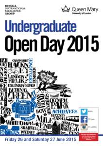 Undergraduate  Open Day 2015 TAXI Post your best #qmulselfie