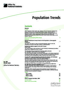 Population Trends No. 138 Winter 2009