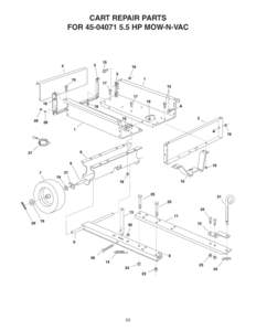 CART REPAIR PARTS FOR[removed]HP MOW-N-VAC 3  4