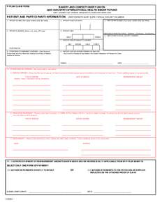 P-PLAN CLAIM FORM  BAKERY AND CONFECTIONERY UNION AND INDUSTRY INTERNATIONAL HEALTH BENEFITS FUNDCONNECTICUT AVENUE, KENSINGTON, MARYLAND