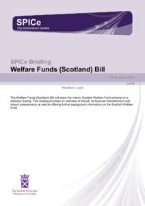 Welfare Funds (Scotland) Bill