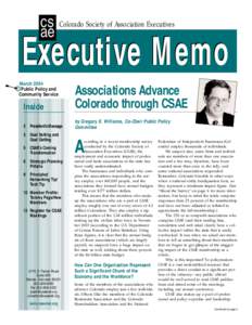 cs Colorado Society of Association Executives ae Executive Memo March 2004 Public Policy and