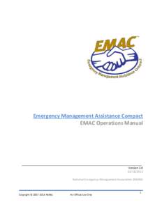 Emergency Management Assistance Compact EMAC Operations Manual Version[removed]National Emergency Management Association (NEMA)