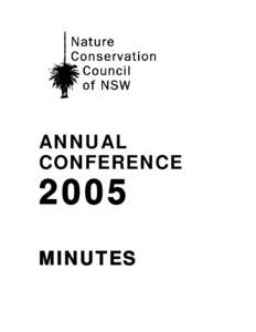 Nature Conservation Council / Environmentalism / Conservation biology / Knowledge / Biology / Environment / Australian Conservation Foundation