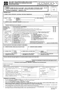 2016 DOST-PHILIPPINE SCIENCE HIGH SCHOOL SYSTEM NATIONAL COMPETITIVE EXAMINATION (NCE) APPLICATION FORM THESE MATERIALS ARE NOT FOR SALE. THEY MAY BE PHOTOCOPIED AND MAY BE