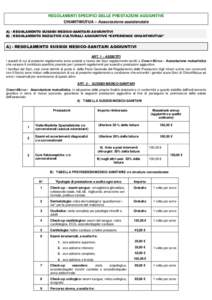 REGOLAMENTI SPECIFICI DELLE PRESTAZIONI AGGIUNTIVE CHIANTIMUTUA – Associazione assistenziale A) - REGOLAMENTO SUSSIDI MEDICO-SANITARI AGGIUNTIVI B) - REGOLAMENTO INIZIATIVE CULTURALI AGGIUNTIVE “EXPERIENCE CHIANTIMUT