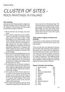 Antero Kare  CLUSTER OF SITES ROCK PAINTINGS IN FINLAND
