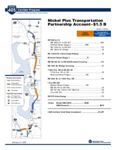 Nickel Plus Transportation Partnership Account–$1.5 B (figures in millions) 228th St. SW  Nickel