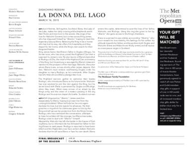 Operas / La donna del lago / Rodrigo