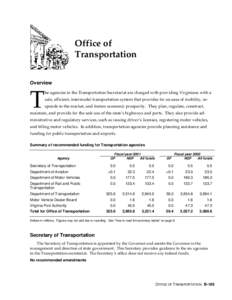 Office of Transportation Overview T