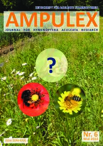 AMPULEX ZEITSCHRIFT FÜR ACULEATE HYMENOPTEREN JOURNAL  FOR