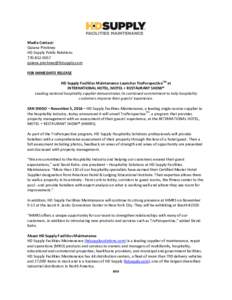 Media Contact: Quiana Pinckney HD Supply Public RelationsFOR IMMEDIATE RELEASE