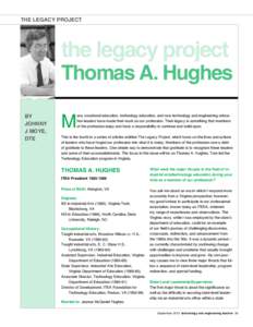 THE LEGACY PROJECT  the legacy project Thomas A. Hughes By