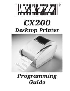 ®  CX200 Desktop Printer  Programming