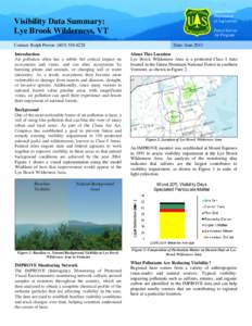 United States Department of Agriculture Visibility Data Summary: Lye Brook Wilderness, VT
