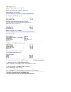 PRELIMINARY DATA SUBJECT TO REVISION WITHOUT NOTICE EXECUTIVE OPERATIONS SUMMARY ON[removed]This summary can also be found at: http://www.water.ca.gov/swp/operationscontrol/docs/delta/deltaops.pdf SCHEDULED EXPORTS FOR 