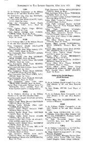 SUPPLEMENT TO THE LONDON GAZETTE, 12ra JUNE 1971 C.B.E. To be Ordinary Commanders of the Military