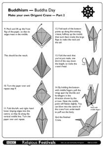 Paper folding / Arts / Paper art / Japanese culture / Thousand origami cranes / Fujian White Crane / Fold / Crane / Yoshizawa-Randlett system / Visual arts / Origami / Geology