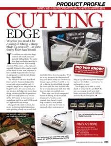 PRODUCT PROFILE  CUTTING Edge NIREY KE-198 RECREATIONAL KNIFE SHARPENER