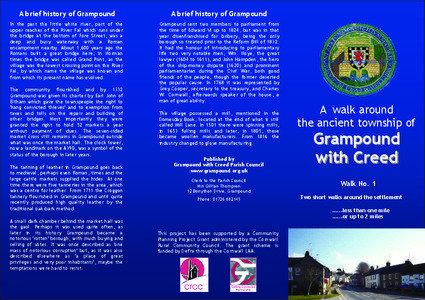 A brief history of Grampound  A brief history of Grampound