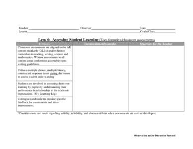 Microsoft Word - #5 Lens 6 - Student Assessment Revised.doc