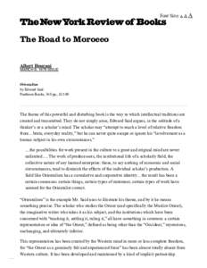 Font Size: A A A   The Road to Morocco Albert Hourani