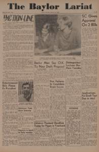 The Baylor Lariat Sixty-Seventh Year No. 84  Friday Morning, February 10, 1967