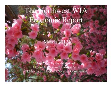 The Northwest WIA Economic Report March 2012 Compiled by the division of Economic Research and Analysis