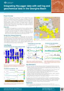 Integrating HyLogger data with well log and geochemical data in the Georgina Basin Bridget Ayling, Dianne Edwards, Belinda Smith and Jon Huntington Project Overview .