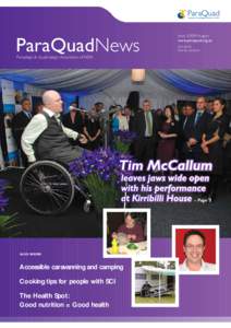 ParaQuadNews  Issue[removed]August www.paraquad.org.au AUS $5.95 Free for members