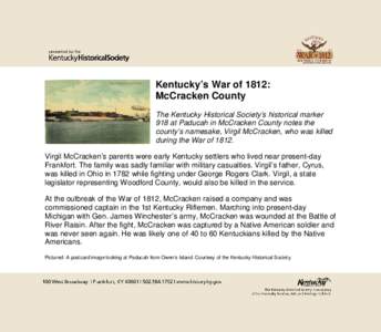 Battle of Frenchtown / Geography of the United States / Paducah micropolitan area / Kentucky / McCracken County /  Kentucky