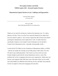 Development / Emergency management / Office for the Coordination of Humanitarian Affairs / Aid / Central Emergency Response Fund / Humanitarian principles / Humanitarian Accountability Partnership International / Humanitarian aid / United Nations / Philanthropy