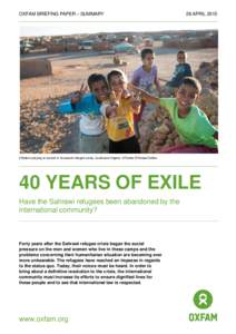 40 years in exile: Sahrawi refugees abandoned by the international community