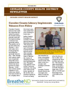 OCTOBER[removed]CAVALIER COUNTY HEALTH DISTRICT NEWSLETTER CAVALIER COUNTY HEALTH DISTRICT