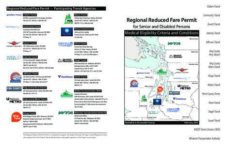 Clallam Transit  Regional Reduced Fare Permit — Participating Transit Agencies Clallam Transit  Mason Transit