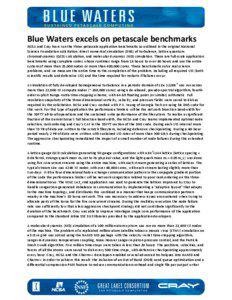   Blue	
  Waters	
  excels	
  on	
  petascale	
  benchmarks	
  