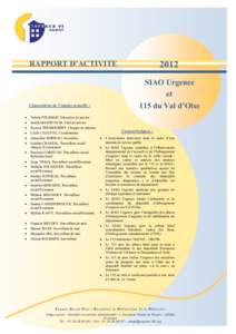 2012  RAPPORT D’ACTIVITE SIAO Urgence et