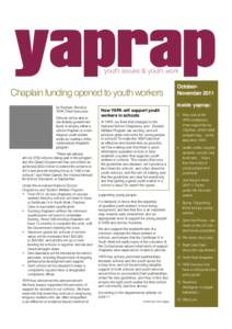 YAPA yaprap newsletter: Youth issues and youthwork: 2011 October November