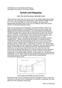 Veröffentlichung mit freundlicher Genehmigung: Herausgeber und Verlag: M. Simmering, Lilienthal