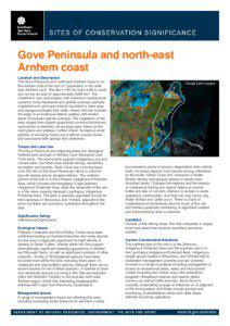 Gove Peninsula and north-east Arnhem coast Location and Description