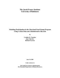 United States Department of Agriculture / Demographics of the United States / United States / Government / Supplemental Nutrition Assistance Program / Social programs / Supplemental Security Income / Welfare / Current Population Survey / Federal assistance in the United States / United States Census Bureau / Economy of the United States