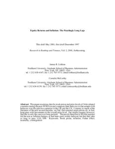 Economic theories / Mathematical finance / Econometrics / Real interest rate / Efficient-market hypothesis / Real versus nominal value / Cointegration / Fisher equation / Fisher hypothesis / Economics / Inflation / Interest rates