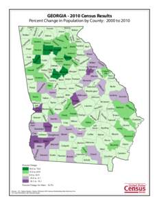 GEORGIA[removed]Census Results Percent Change in Population by County: 2000 to 2010 ld Mu rra y