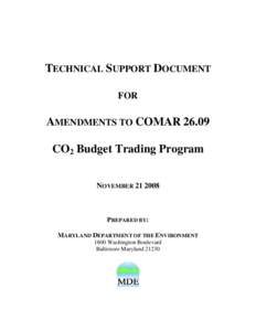 The Maryland CO2 Budget Trading Program regulations establish a Voluntary Renewable Set-aside Account