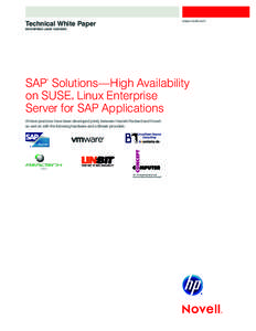 www.novell.com  Technical White Paper ENTERPRISE LINUX* SERVERS  SAP Solutions—High Availability