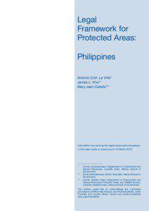 Legal Framework for Protected Areas: