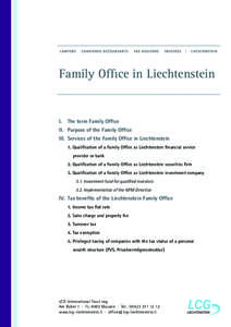Family Office Liechtenstein | Tax Advantages