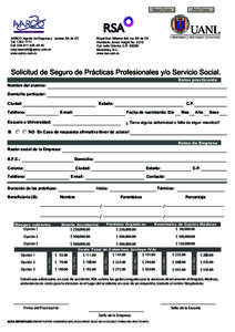 Reset Form  Print Form Royal Sun Alliance México SA de CV Humberto Junco Voight No. 2315