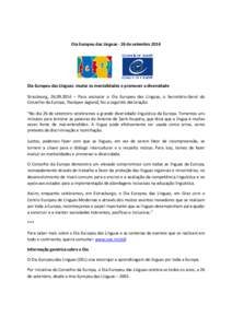 Microsoft Word - European Day of Languages SG statement2014_PT.doc